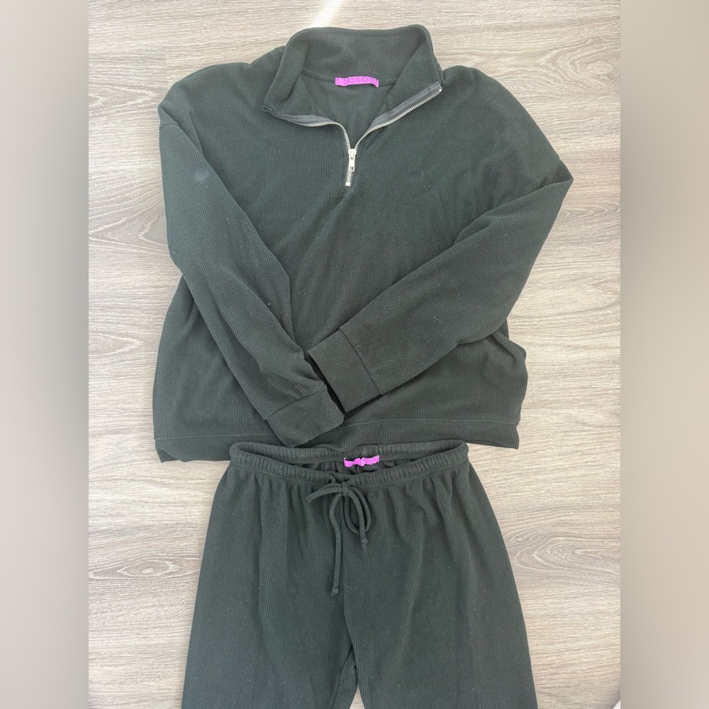 Jac Parker Waffle Quarterzip and Jogger Set